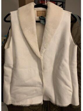 Vintage 80s or 90s Ralph Lauren Native American Inspired Faux Shearling Vest - M
